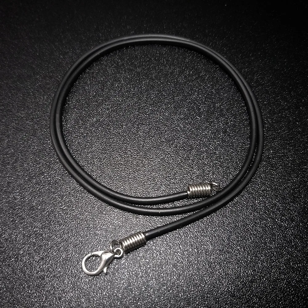 Шнур из черного ожерелье кожаной цепи для женщин и мужчин гладкий Эластичный