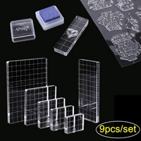 acrylic clear stamping blocks pad sets for diy scrapbooking clear photo album decorative rubber stamp crafts tools 2021