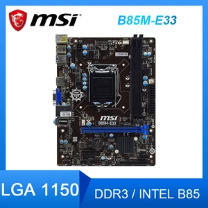 msi b85m e33 motherboard lga 1150 ddr3 pci e 3 0 usb3 0 forcore i7i5i3 pentium cpus vga intel b85 micro atx placa mãe free global shipping