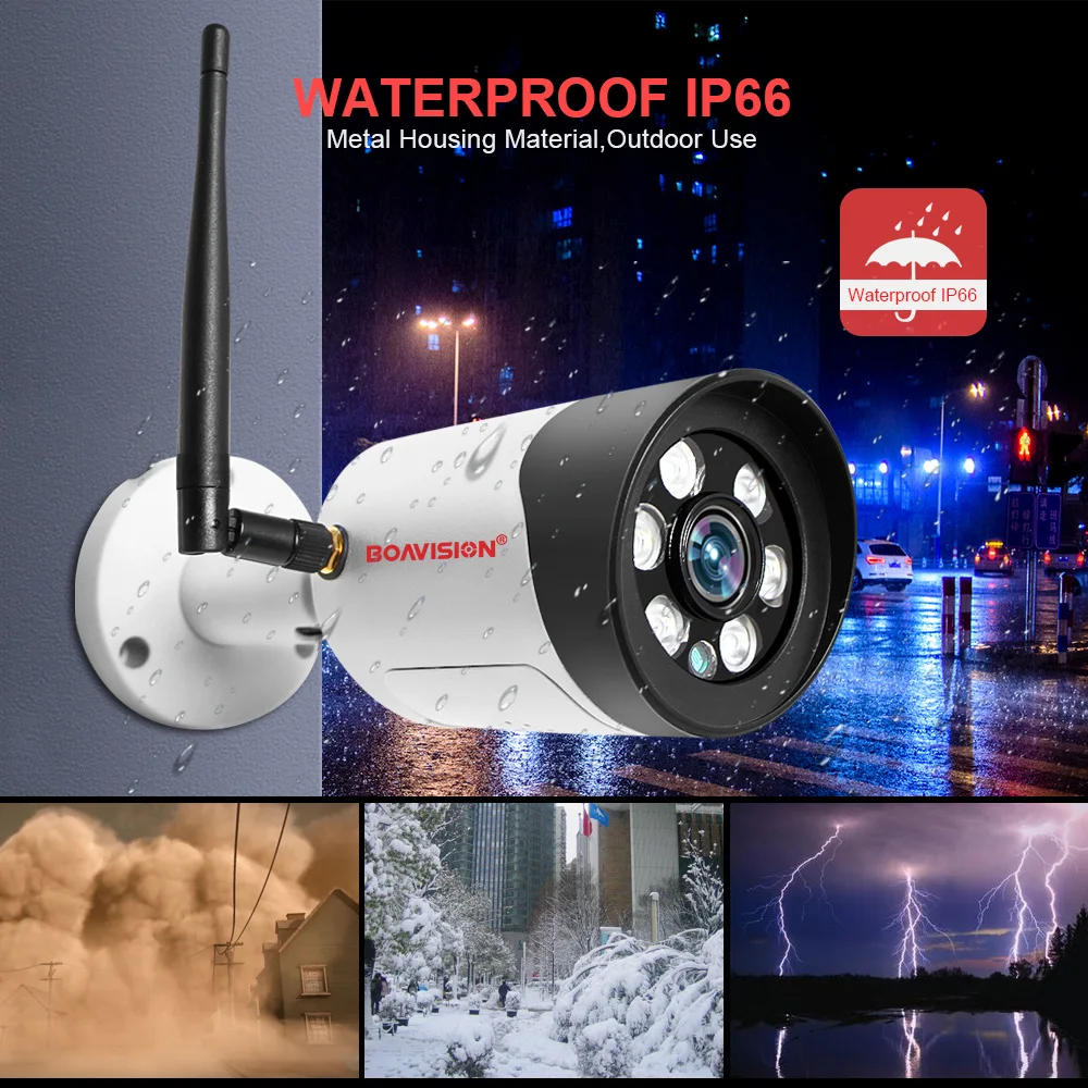 5MP Wi-Fi IP Камера 1080P безопасности Беспроводной Камера Напольный полный Цвет Ночное видение 2-полосная аудио пуля прожектор Камера ONVIF