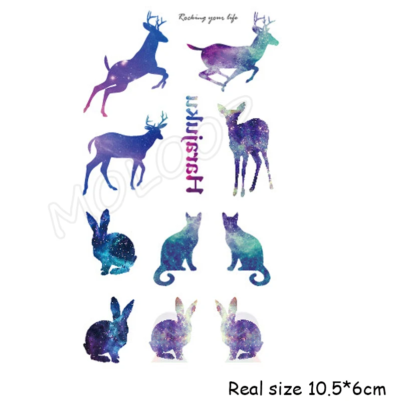 Временные татуировки-наклейки олень &quotКролик&quot &quotКошка Рождественский