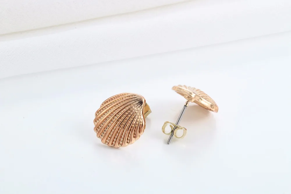 Kinitial новые модные Ювелирные наборы из ракушек ожерелье серьги-гвоздики