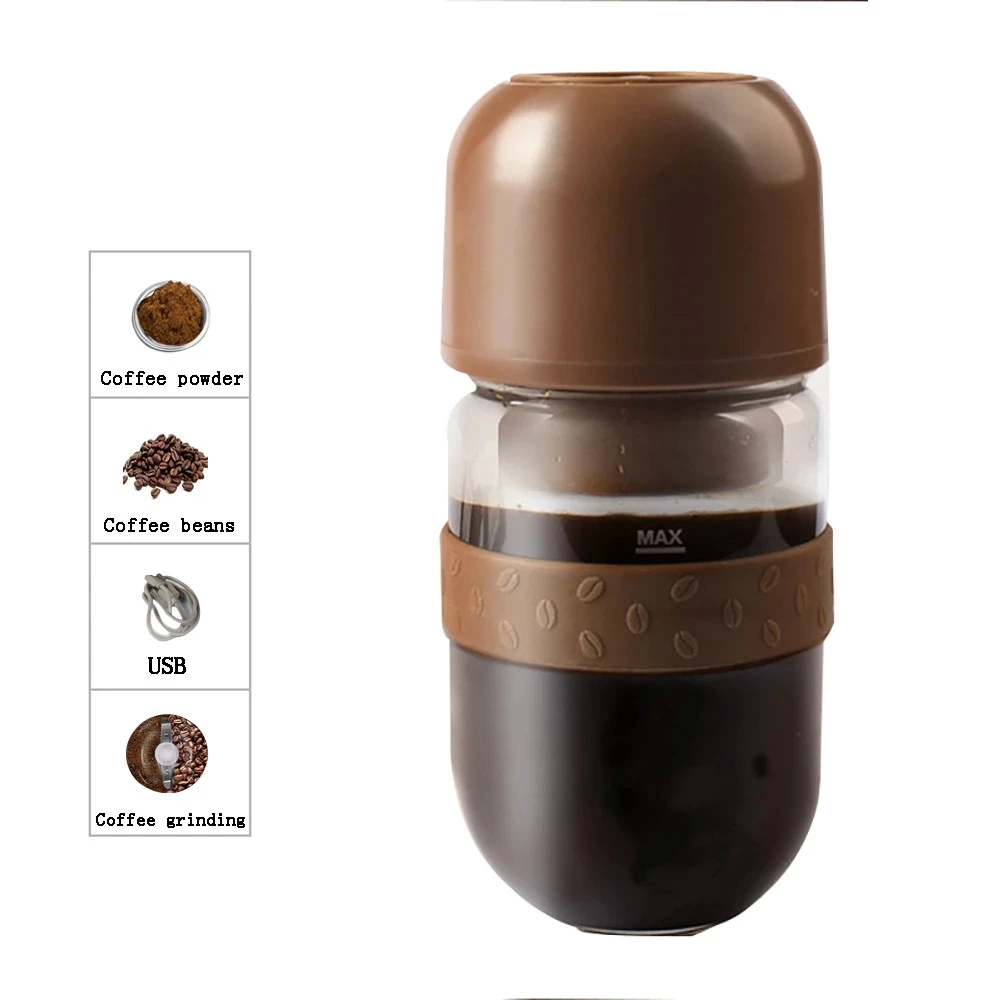 

USB Recharge Coffee Machine For Xiaomi Mini Portable Coffee Maker Grinder Multifunction Home Automatic Espresso Machine Drip