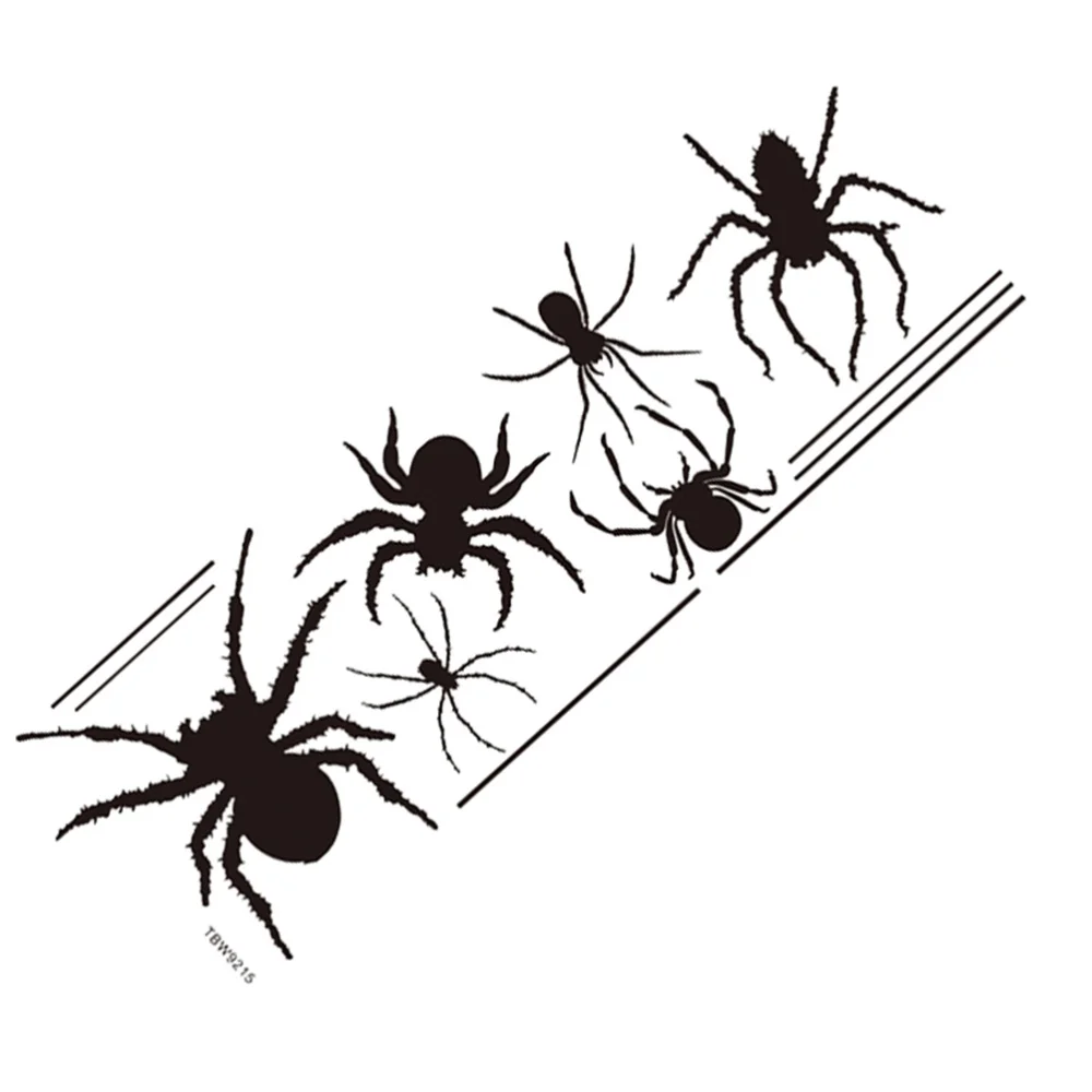 

1 Sheet Spider PVC Sticker PVC Decals Wall Decorative Decals (Black)