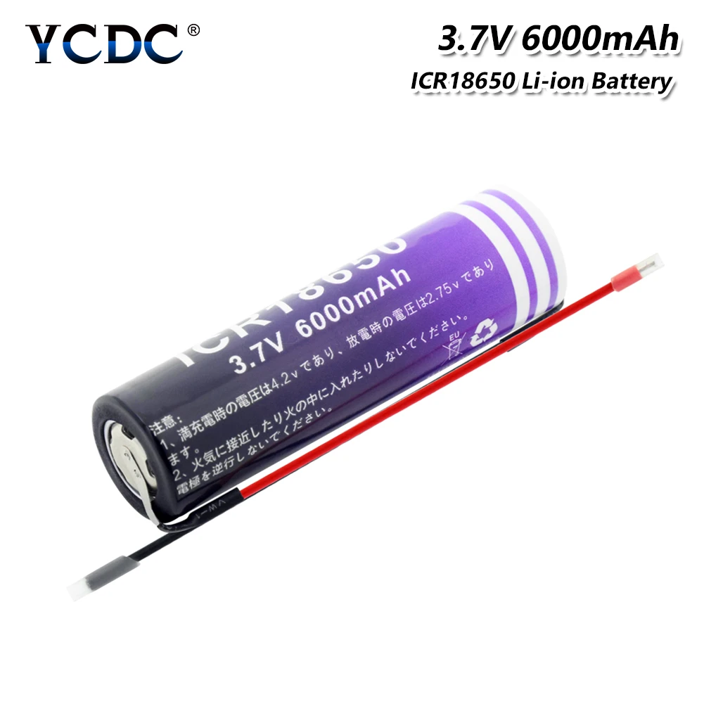 1/2/4 шт перезаряжаемая 18650 6000mAh литий ионная литиевая аккумуляторная батарея для