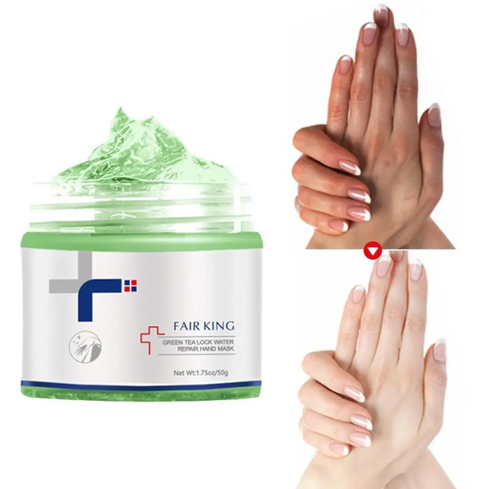 

50g Green Tea Lock Water Repair Hand Mask Nourish Moisturizing Whitening Exfoliating Calluses Hand Film Anti-aging Hand Cream