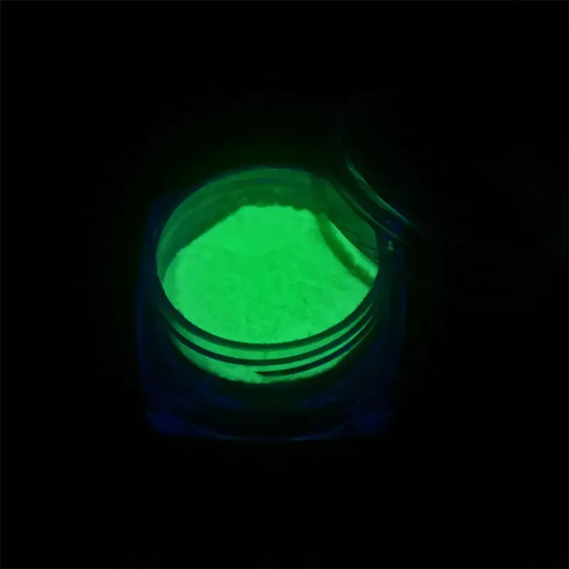 12 коробок/набор Неон фосфор порошок для ногтей Блестящий цветов пыль светящийся