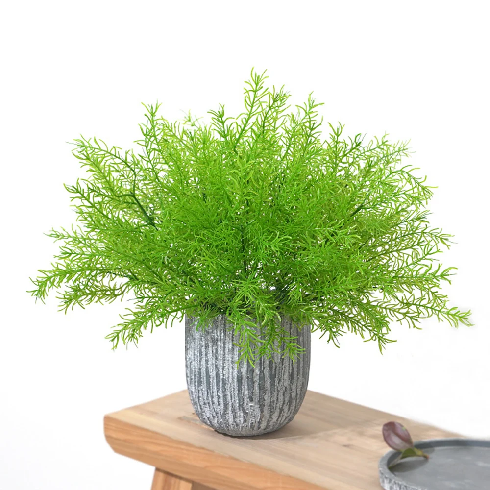 

Artificial 1pc Artificial Plant(With Pot) Sprengeri Fern Plant Plastic
