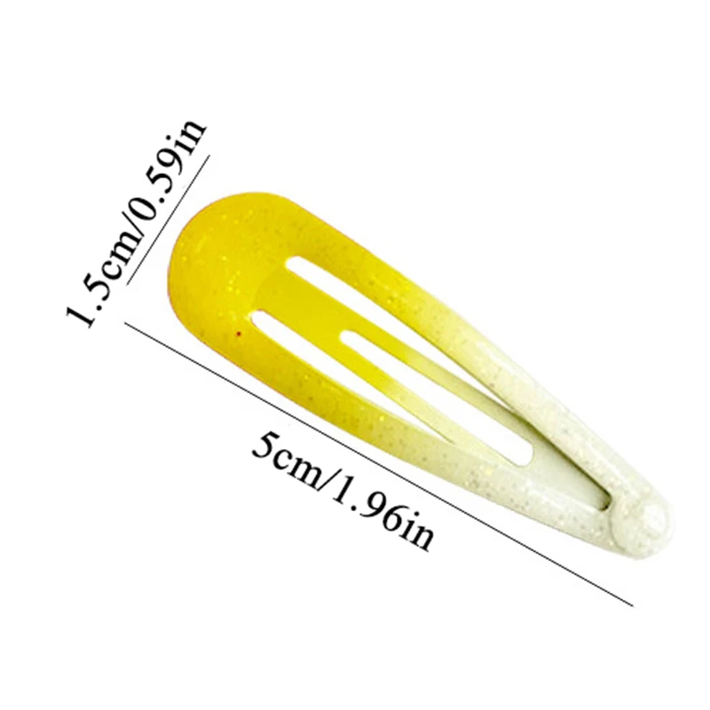 10 шт./компл. Новинка блестящая заколка для волос в форме капли конфетных цветов