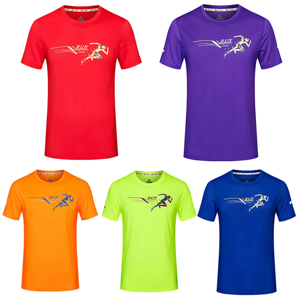 

Outdoor Jogging Running T-shirt Men Women Sport Sportswear Breathable Short Sleeve Quick Dry Workout Fitness Training Jerseys