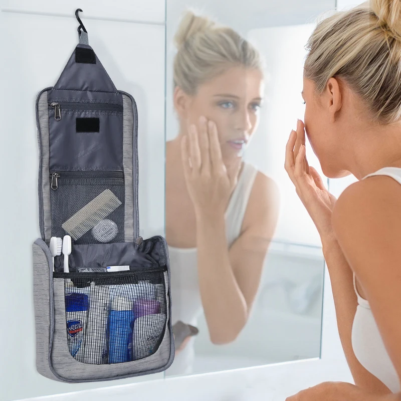 

Toiletry Bag Makeup Organizer Wash Bag Portable Travel Kit Organizer Household Storage Pack Bathroom Storage with Hanging