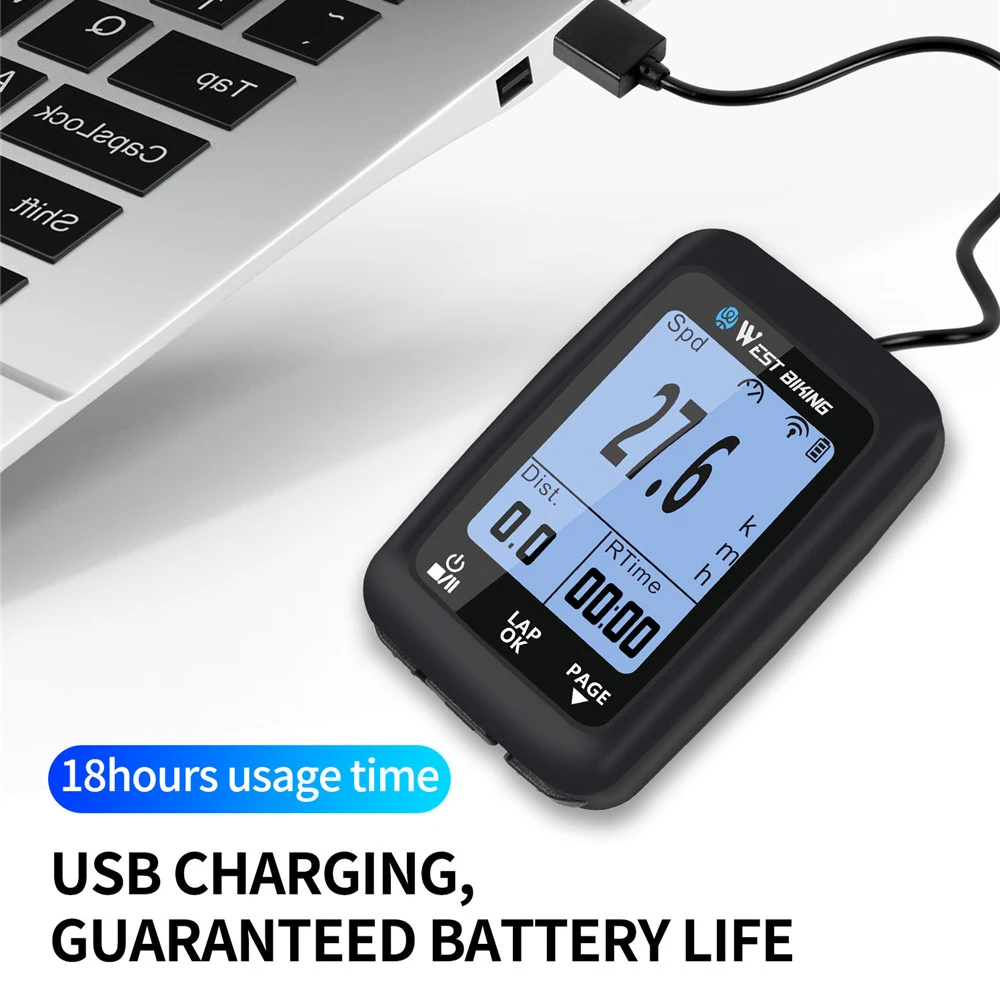 

WEST BIKING GPS Bike Computer Speedometer Waterproof Road Bike MTB Bicycle Bt ANT+ Backlight Cycling Computers