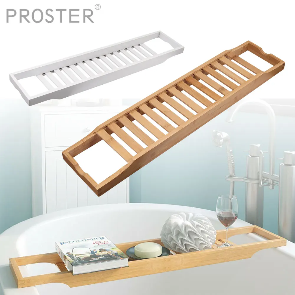 Proster натуральный белый Комплект люксовых туфель бамбуковое банное мост Ванна
