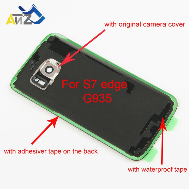Задняя крышка для Samsung S7 edge G935F стеклянный чехол аккумулятора G935FD G935A|Корпусы и