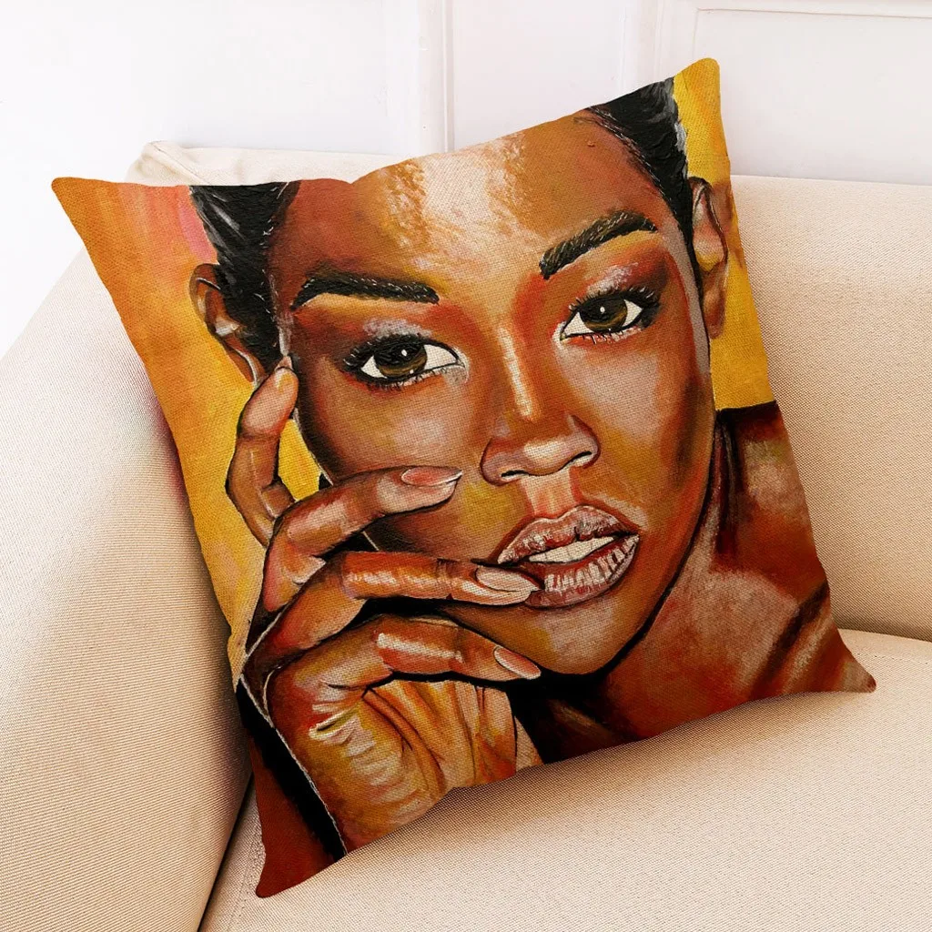 Африканская Женская наволочка с принтом для дивана и автомобиля домашний декор