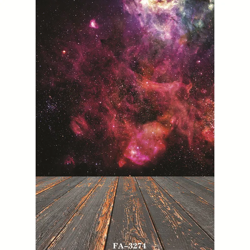 

Vinyl Custom Photography Backdrops Prop Space Starry Sky and floor Theme Photography Background FA20419-101