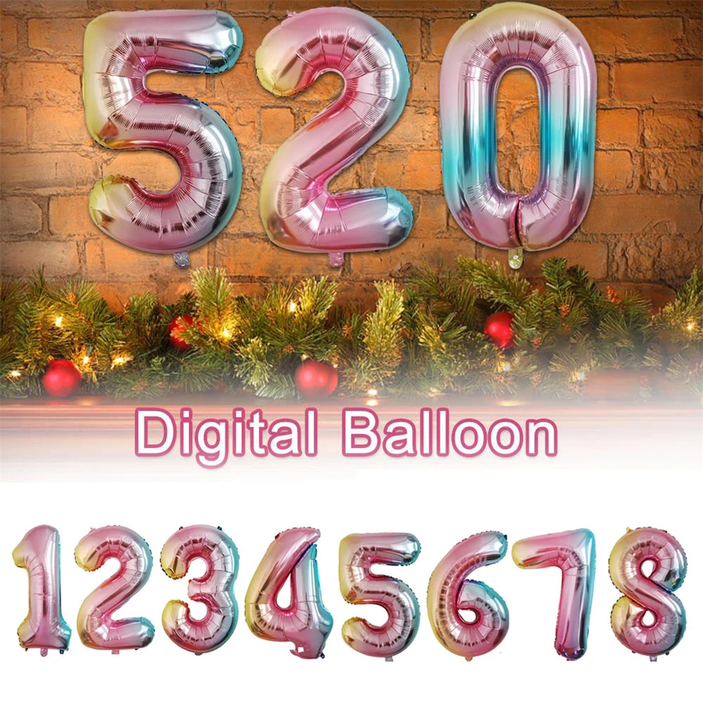 Количество воздушных шаров гигантский фольгированный воздушный шар цифровой