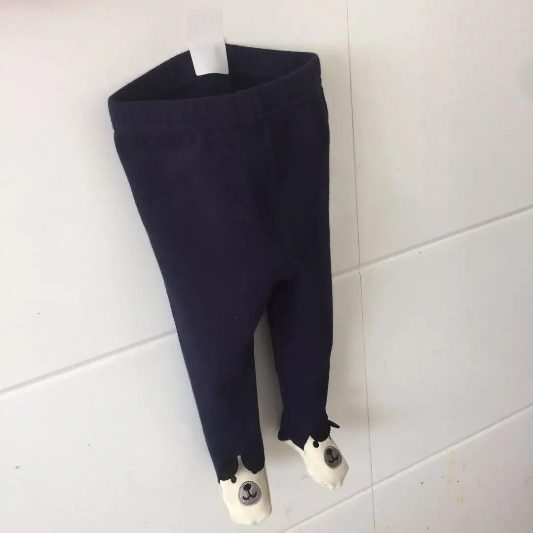 Весна осень милый рисунок медведя для мальчика Детские хлопковые леггинсы с