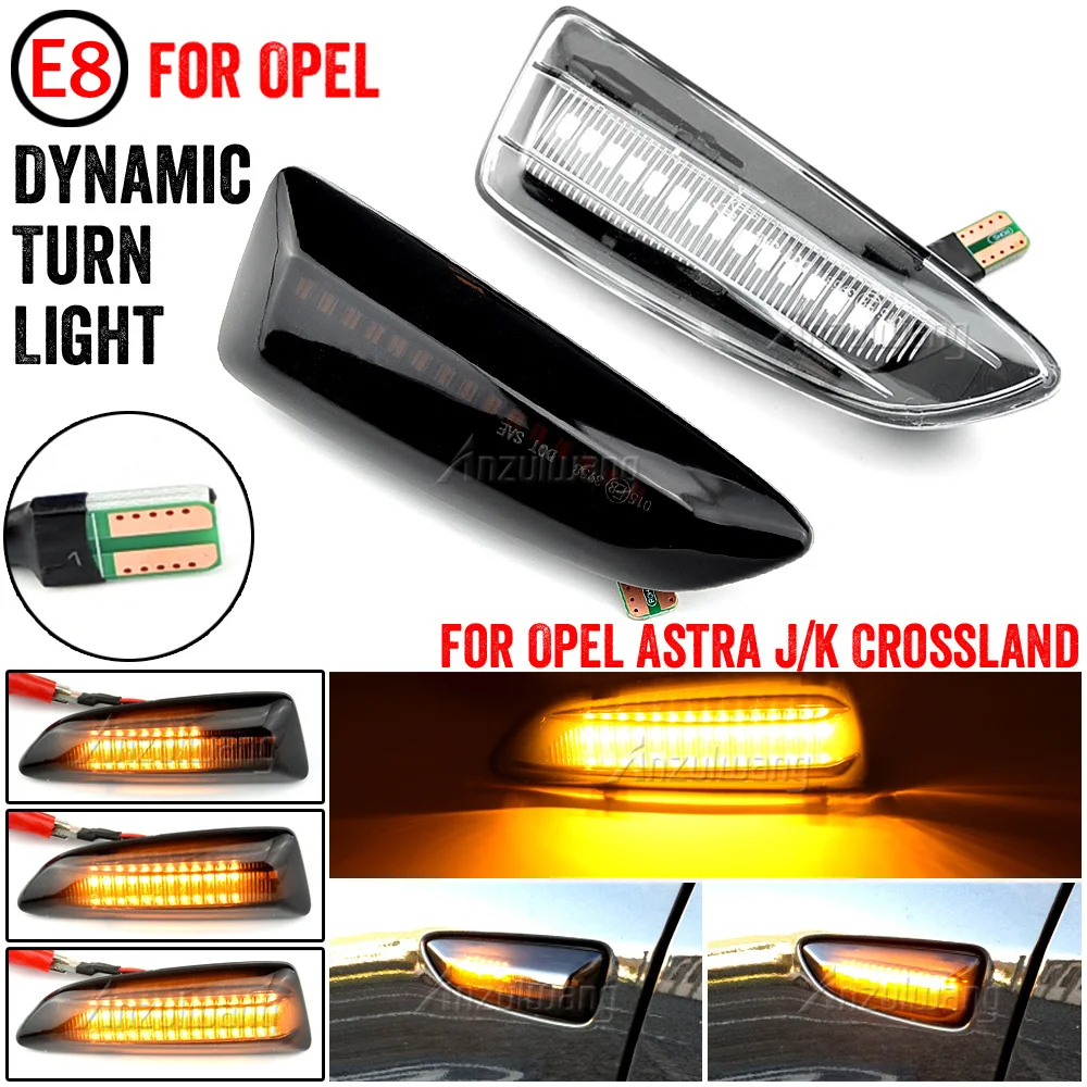 

LED Dynamic Turn Signal Light Side Marker Lamp For Opel For Vauxhall Astra J K Crossland X Grandland Insignia B Zafira C