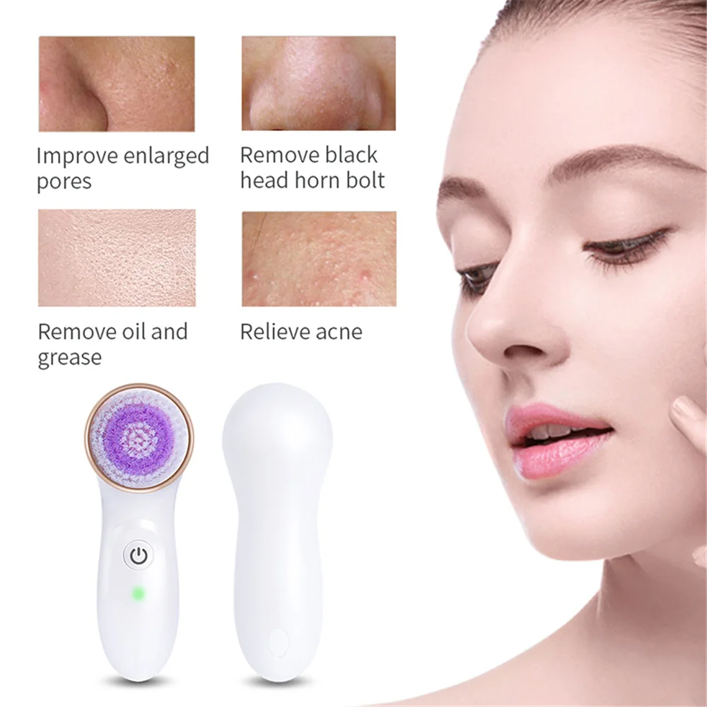 Перезаряжаемая электрическая Очищающая щетка для лица массажер ультразвуковая