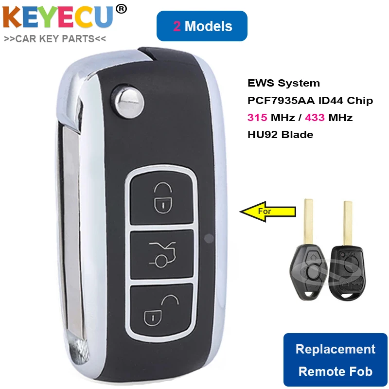 KEYECU обновленный Автомобильный ключ с дистанционным управлением для BMW EWS система