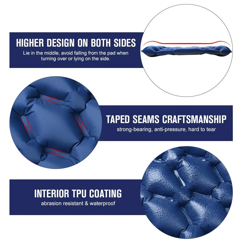 

Camping Innovative Sleeping Pad Inflatable Air Mattresses Outdoor Mat Furniture Bed Ultralight Cushion Pillow Hiking Trekking