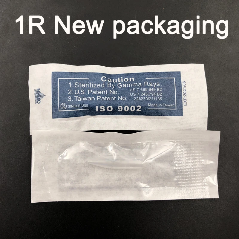 100Pcs 1RL Tattoo Caps Permanent Makeup Tattoo Needle Tips For Drangon/Mosaic/Merlin Tattoo Eyebrow Lip Machine