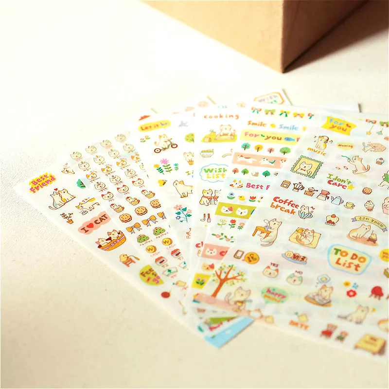 LOLEDE случайный один классический симпатичный стиль кошки Граффити стикер s для