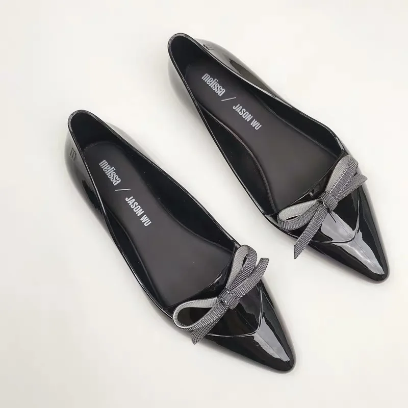 Melissa Ultragirl Mickey/Новинка года; женские сандалии на плоской подошве; Брендовая женская прозрачная обувь; сандалии Melissa; женская прозрачная обувь - Цвет: black