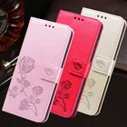 Чехол-книжка из гелевой кожи с изображением розы для Xiaomi Redmi Note 9S 8T 7 8 9 Pro Max 9A 9C 8A Dual 7A Poco X3 NFC S2 9 Prime