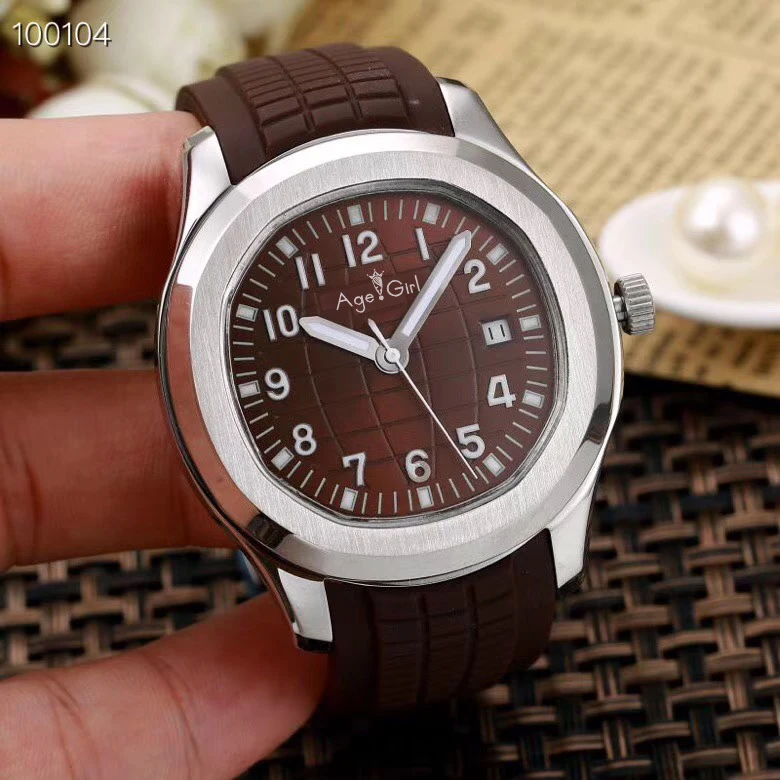 

Classic New Men Automatic Mechanical Watches Silver Black Blue Coffee White Rubber Sapphire Glass Back Limited Sport AAA+