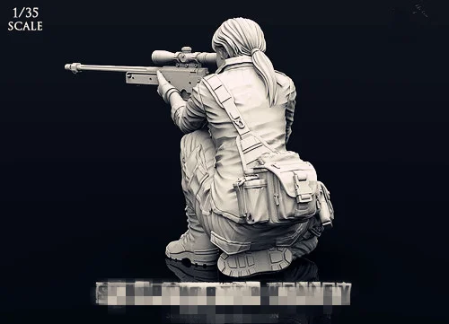Разобранная Неокрашенная снайперская фигурка модель C478 1/35 | Игрушки и хобби