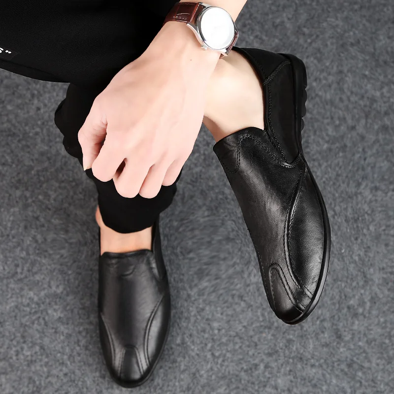 Мужские лоферы Повседневная обувь на плоской подошве Дышащие слипоны из мягкой