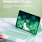 Новая беспроводная Bluetooth-клавиатура с тачпадом, чехол для Apple iPad 7-го 8-го поколения 11 2020 2018, тканевый кожаный чехол для планшета