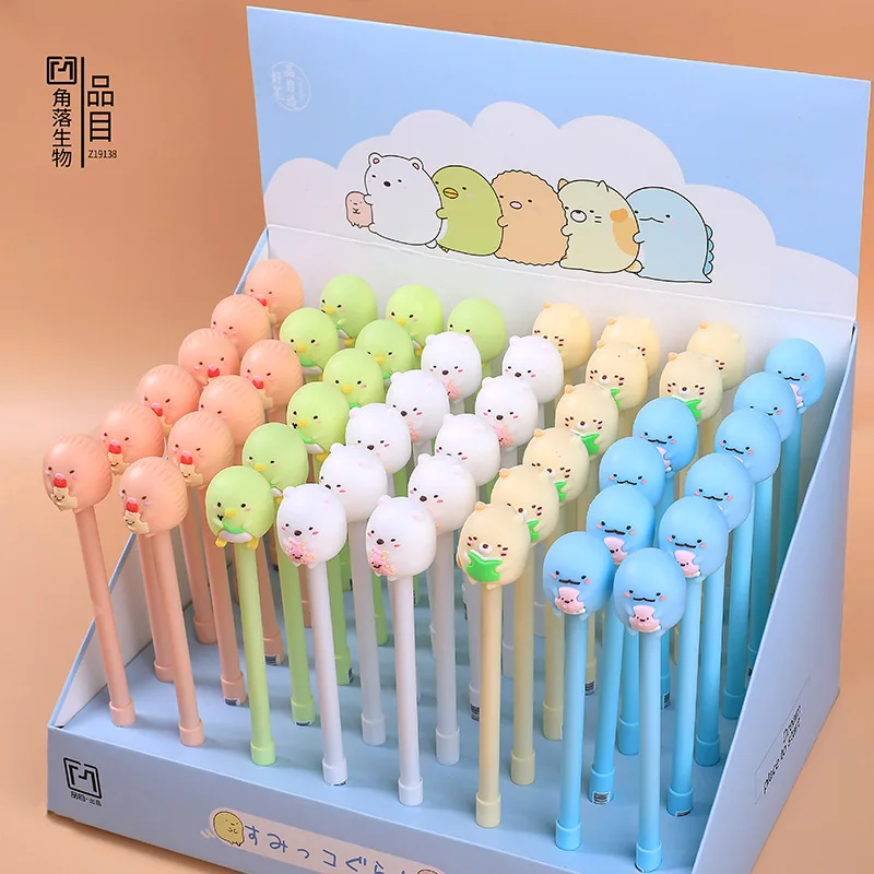 0 5 мм розовый зеленый голубой цвет Sumikko Gurashi гель черные чернила для ручки