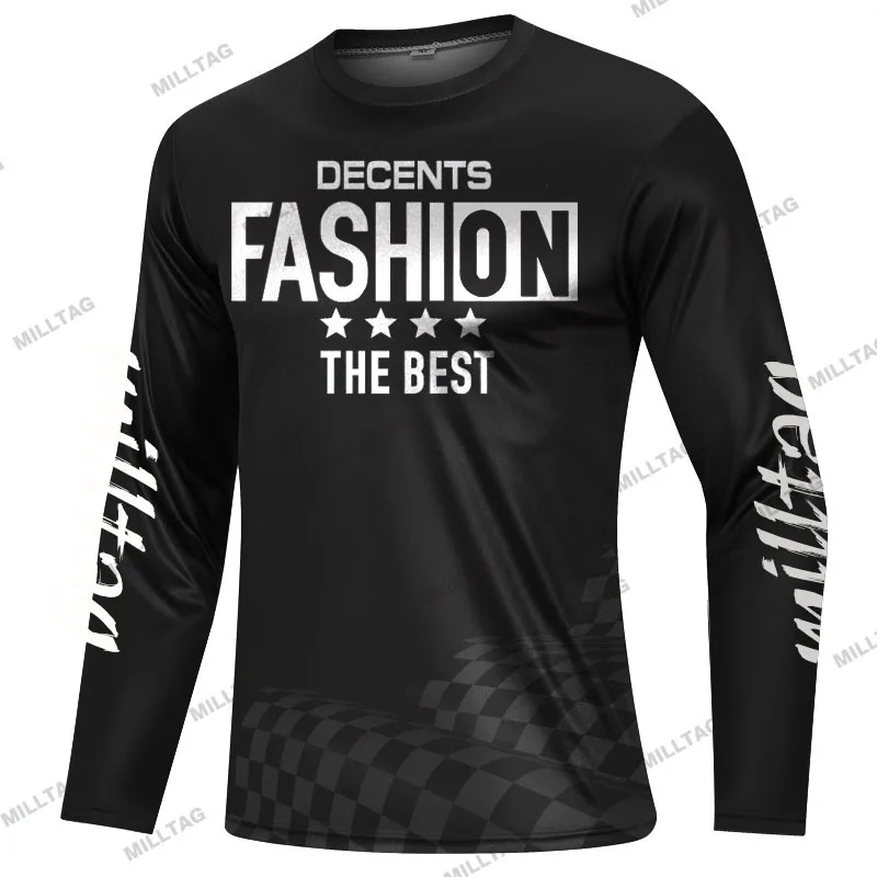 MILLTAG-Maillot de Ciclismo para Hombre, camiseta de manga larga DH para Motocross,...