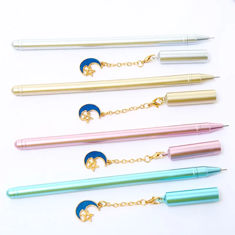 12 шт./компл. Творческий Винтаж Луна Звезды кулон гелевые ручки синего цвета милая