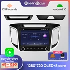 Автомобильная система Android 10, IPS сенсорный экран, стерео для Hyundai IX25, Creta 2009-2018 год выпуска, стерео плеер с кнопками, навигационная система