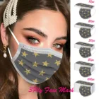 10-100 ПК маска Тканевая одноразовые маски нетканые маски для лица 3 слоя слоев фильтр против пыли из дышащего материала для взрослых маска для полости рта черного цвета в наличии