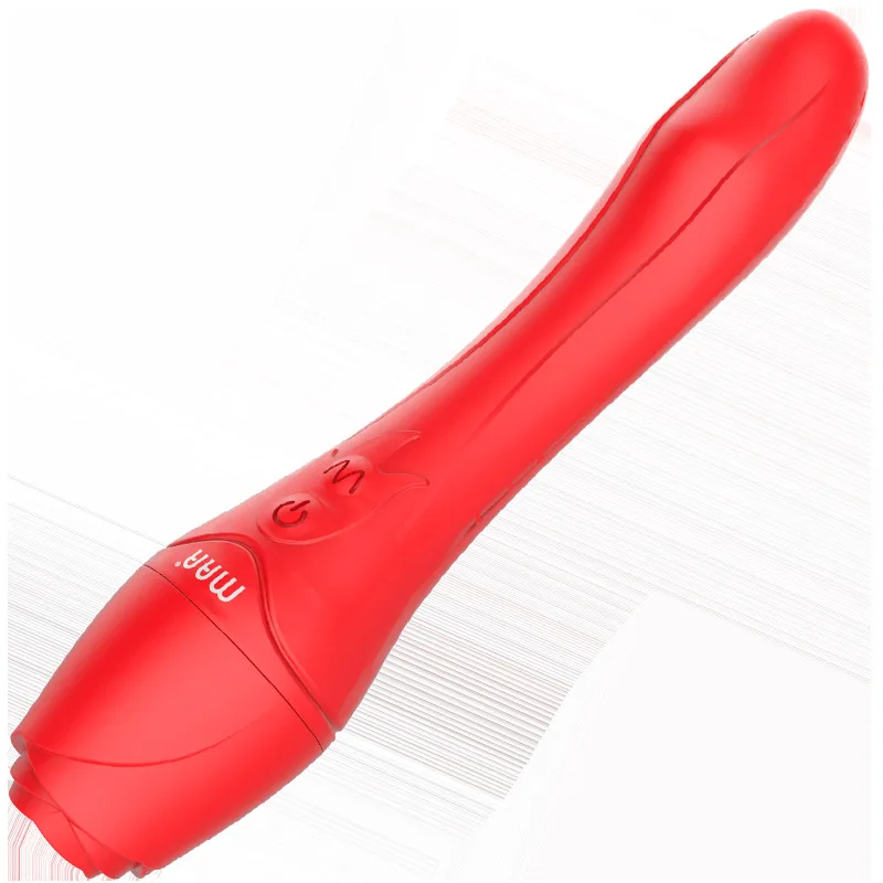 Вагинальный вибратор в форме розы, присоска для сосков, оргазма, оральный лижущий язык, Стимуляция клитора, мастурбатор