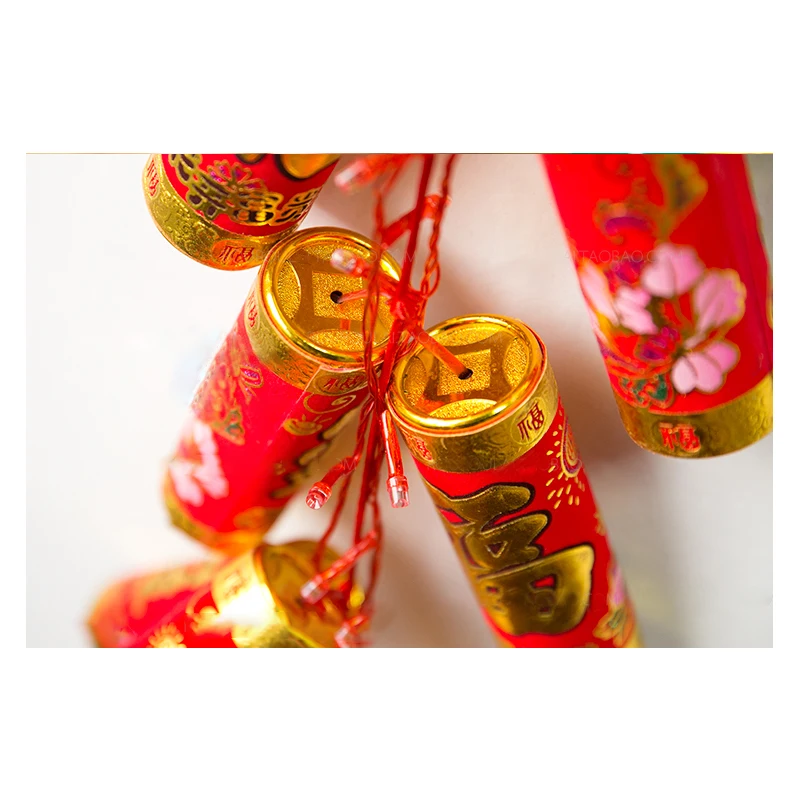 Bamboo environmental protection sounding decoration wedding ceremony wedding room festive electronic firecrackers