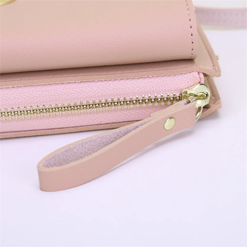Women Leather Shoulder Wallet Cell Phone Bag Female Multifunction Coin Change Passport Purse Card Holder Clutch for Lady Girls