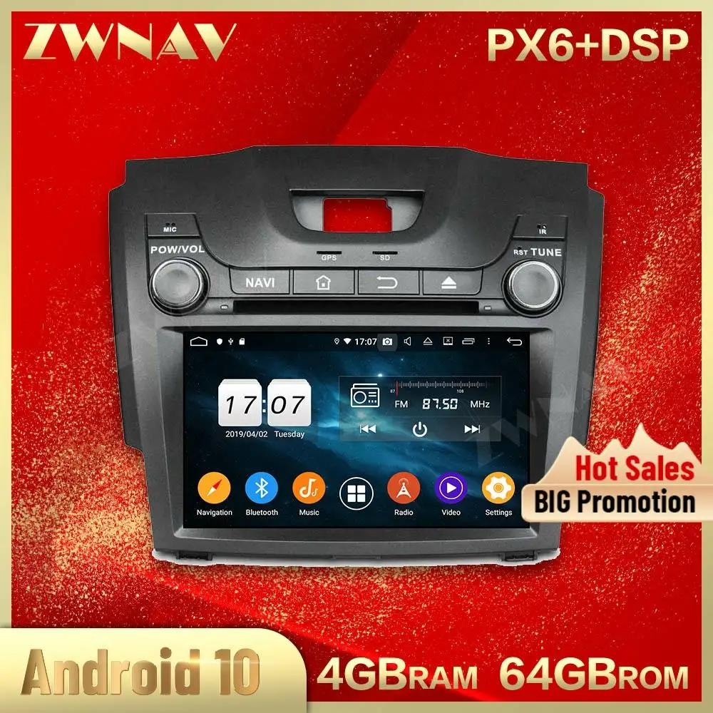 2 din Android 10 0 экран Автомобильный мультимедийный плеер для Chevrolet TRAILBLAZER Holden S10 ISUZU