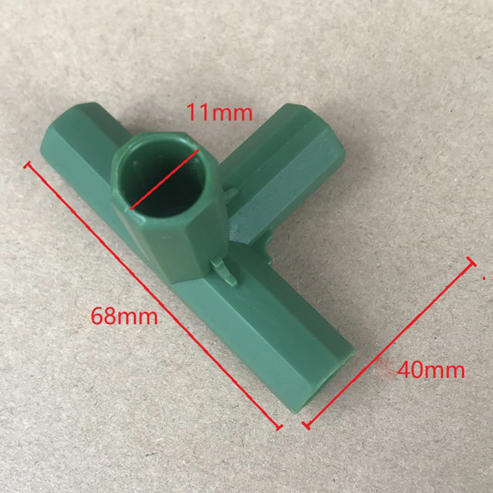 

20Pcs Green Plastic 11mm Greenhouse Pipe Fittings Building Fittings Frame Connectors for Plant Stands Joints