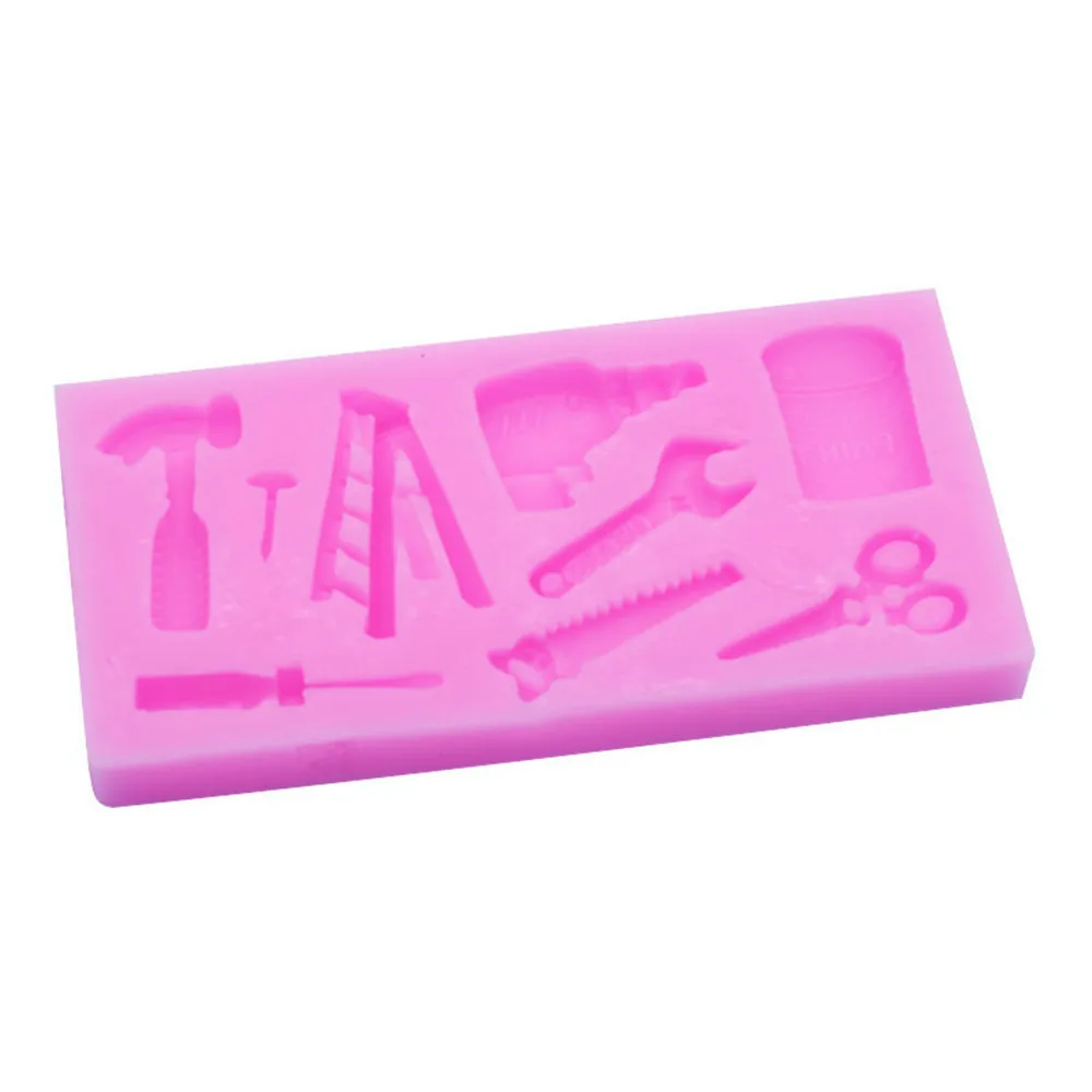 

3D Hardware Spanner Scissors Saw Ladder Silicone Fondant Molds Household Cake Decorating Baking Tools Candy Chocolate Gumpaste