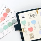 Kawaii декоративная клейкая бумага для заметок, Канцтовары, блокнот для заметок, наклейки для этикеток, планировщик наклеек, школьные принадлежности