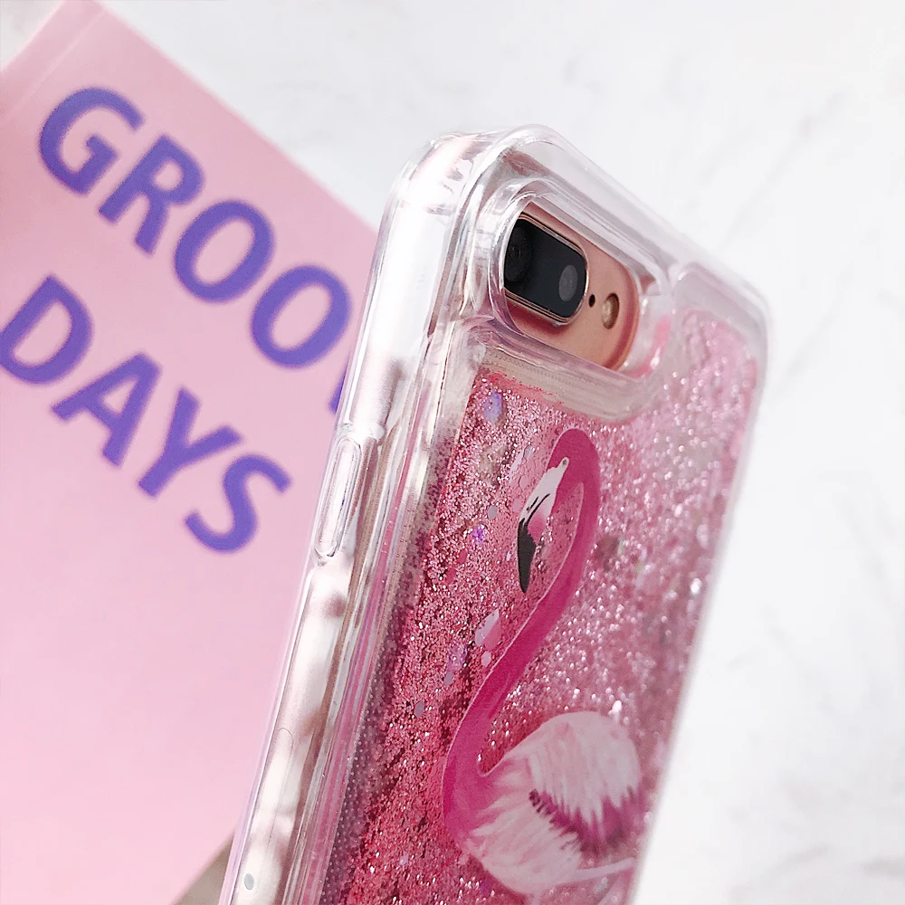 

IPhone12 case flamingo 11Pro Max silicone quicksand xs xr se apple 8Plus 7Plus 6Plus 6 6S 7 8 SE2020