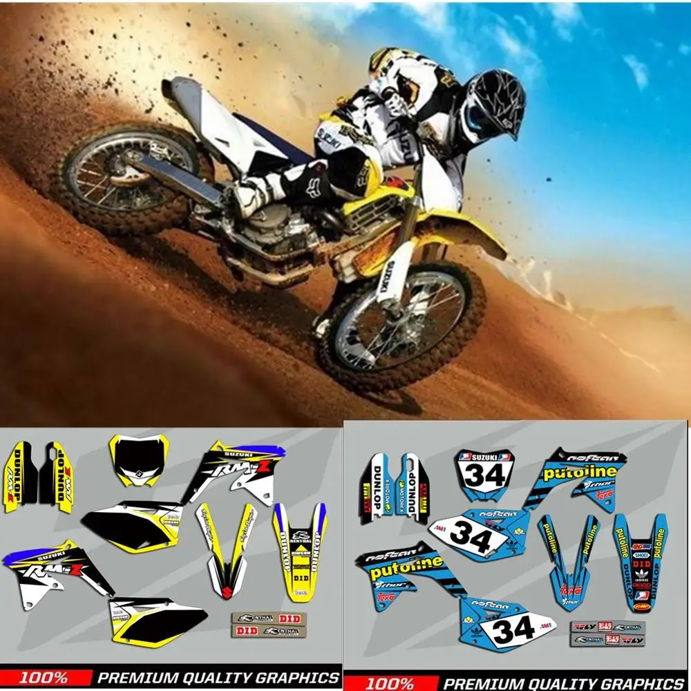 Новая мотоциклетная обувь команда Графика Delcas наклейки для SUZUKI RMZ450 РМЗ 450 RM-Z450 2008 2009 2010 2011 2012 2013