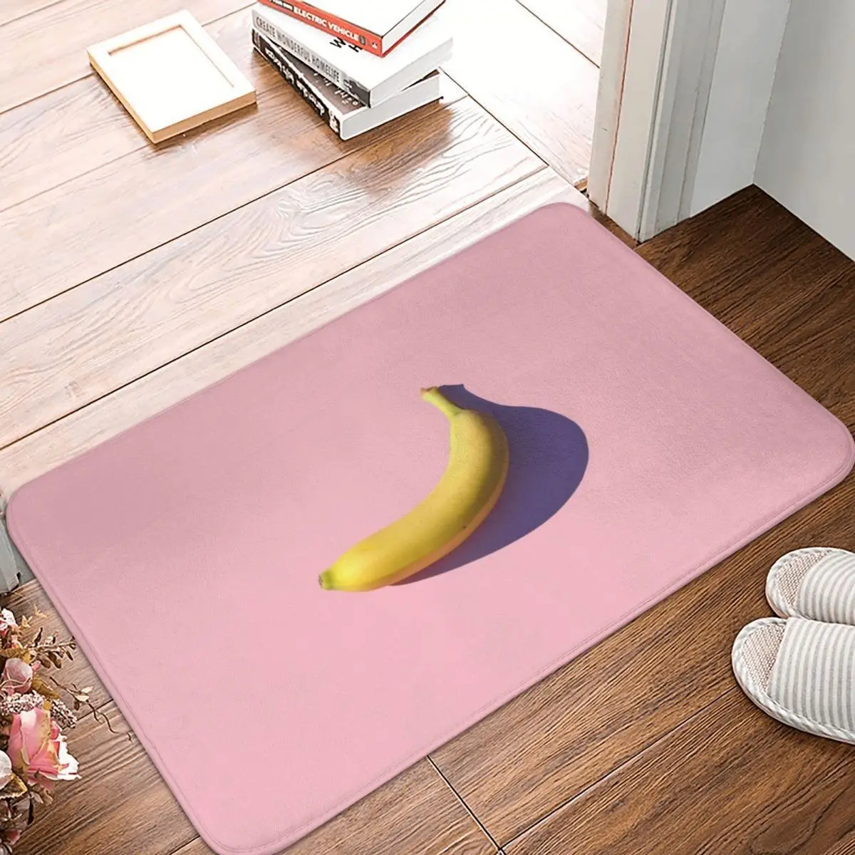 

Напольный коврик в форме банана, нескользящий ковер из полиэстера, 40 х60, для ванной комнаты, кухни, спальни