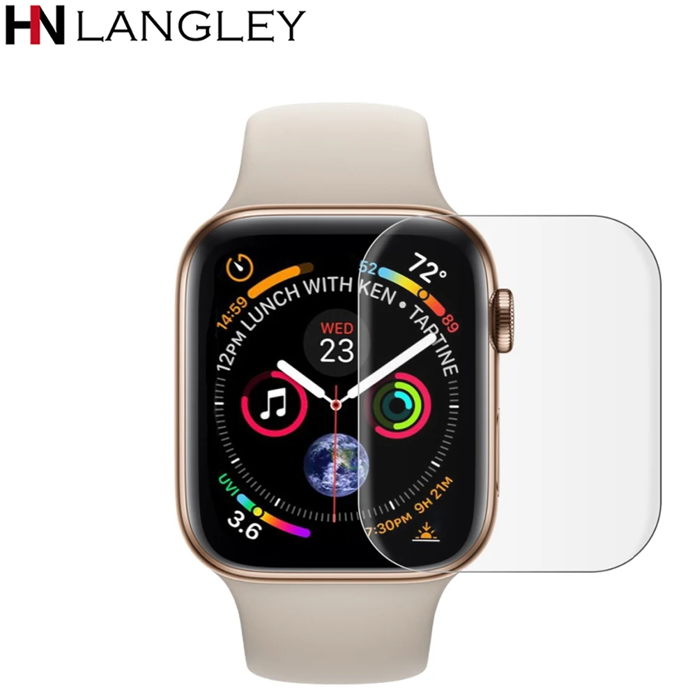 3D полное покрытие из закаленного стекла для Apple Watch Series 4 3 2 1 Защитное стекло для экрана 38 мм 42 мм 40 мм 44 мм